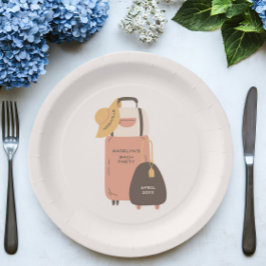 Packen Sie Ihre Beutel Gepäck Zielbachelorette Pappteller