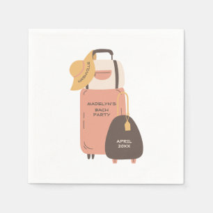 Packen Sie Ihre Beutel Gepäck Zielbachelorette Serviette