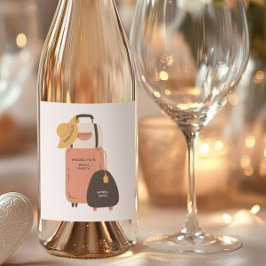 Packen Sie Ihre Beutel Gepäck Zielbachelorette Weinetikett