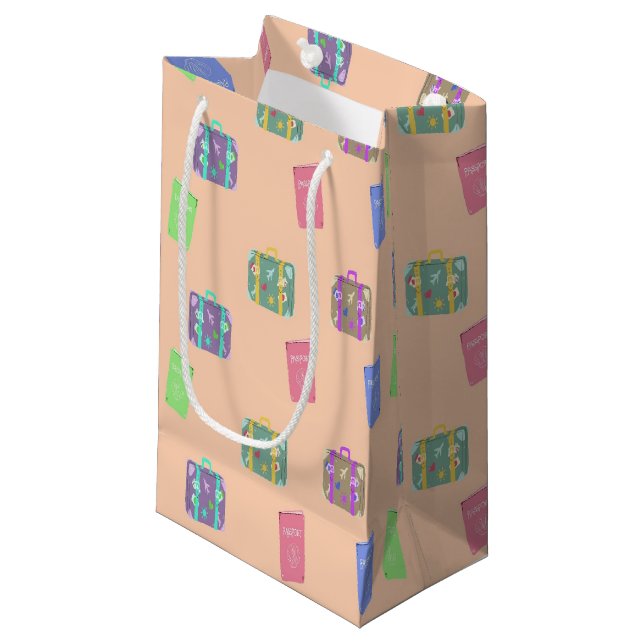 Packen Sie nach oben. Kleine Geschenktüte (Vorderseite Schrägansicht)