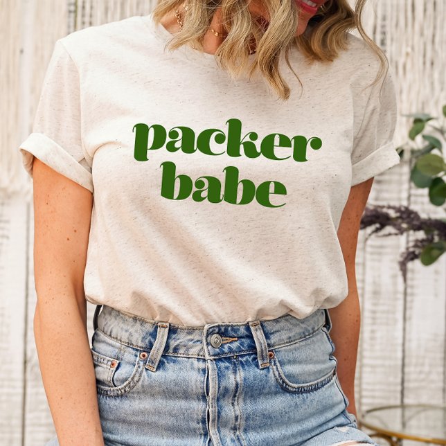 Packer Babe T - Shirt (Show off your team pride in style with our "Packer Babe" T-Shirt – a chic and spirited way to repres)