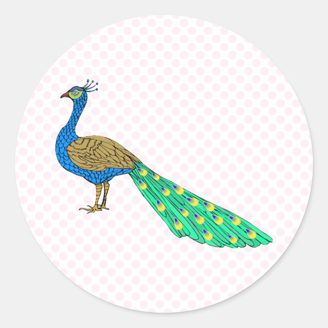 Packer Peacock Runder Aufkleber (Vorderseite)
