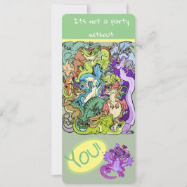 Packet in Party Dragons Einladungen