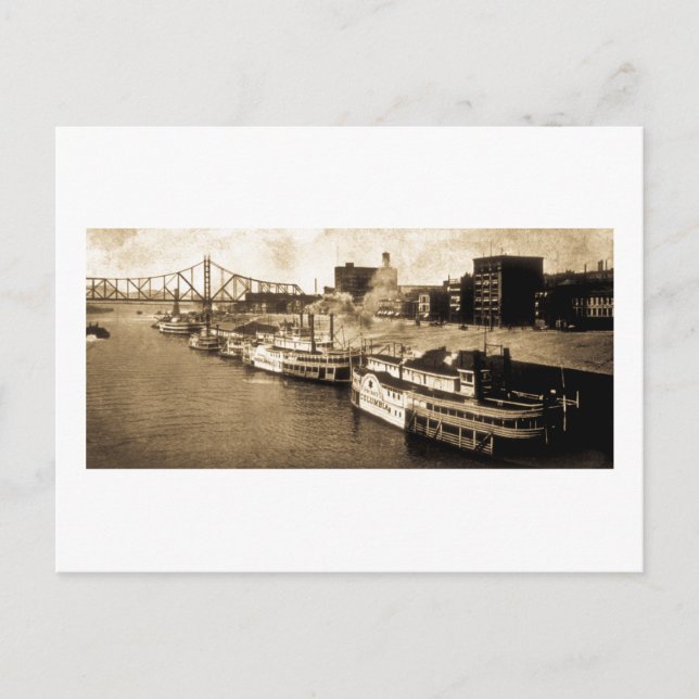 Packet Landing Monongahela River Vintag Postcard Postkarte (Vorderseite)