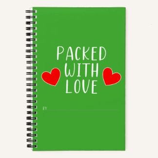 Packet mit Liebe Spiral Notebook Notizbuch
