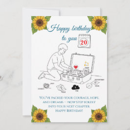 Packing for the next chapter,Birthday Karte