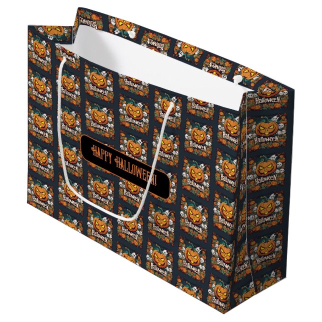 Packpapier Blätter Set -  Große Geschenktüte (Vorderseite Schrägansicht)