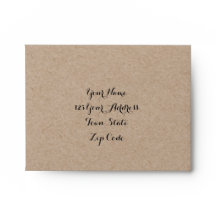 Packpapier-Blick-rustikale Hochzeit UAWG Umschläge