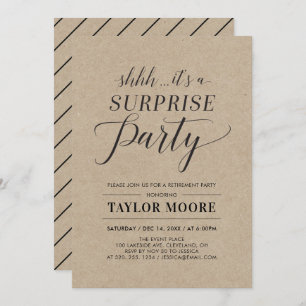 Packpapier   Einfaches Party für die Überlebensver Einladung