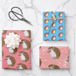 Packpapier für Funky Igel Geschenkpapier Set
