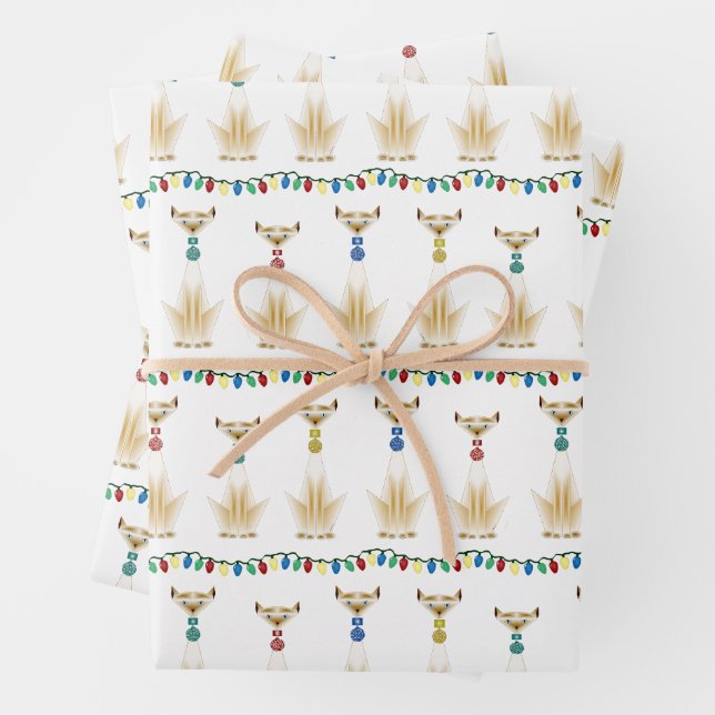 Packpapier für Siamkatzen Geschenkpapier Set (Beispiel)