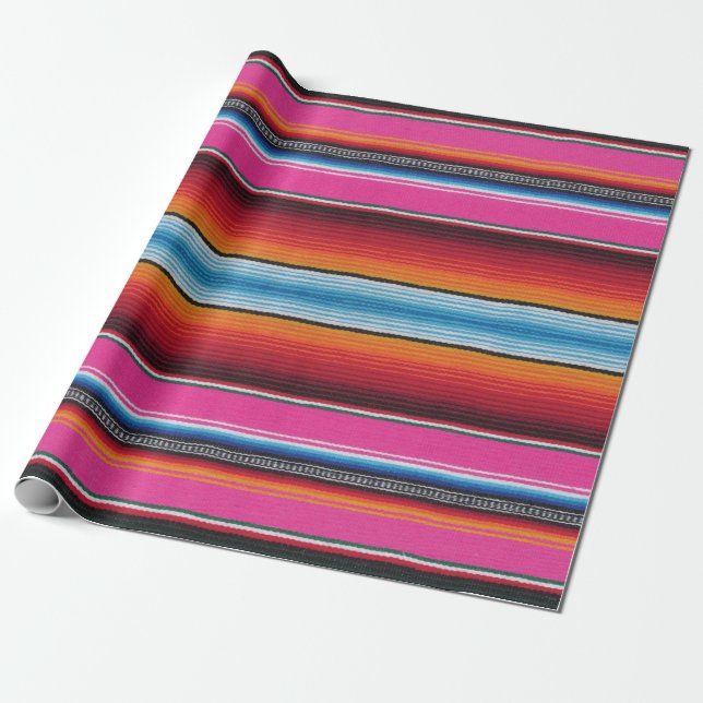Packpapier, mexikanischer serape Druck, rosa Geschenkpapier (Ungerollt)
