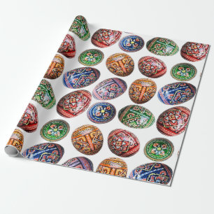 Packpapier mit ukrainischem Ei-Design