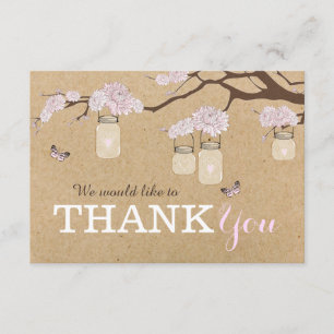 Packpapier-Rosa-Dahlie-Blumen-Niederlassung danken Dankeskarte