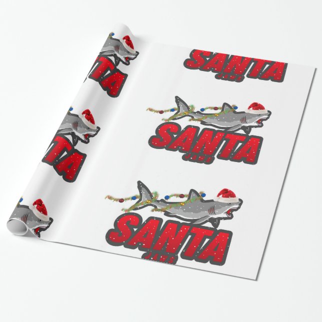 Packpapier "SANTA JAWS" (Ungerollt)