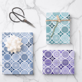 Packpapier Set von 3 Blatt boho Stil