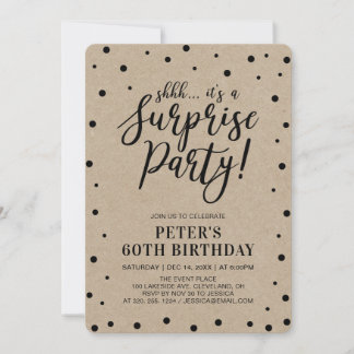 Packpapier | Simple Confetti Überraschung Geburtst Einladung