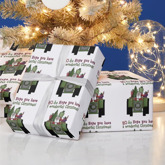 Packpapier Tractor Santa Holiday (Feiertage)