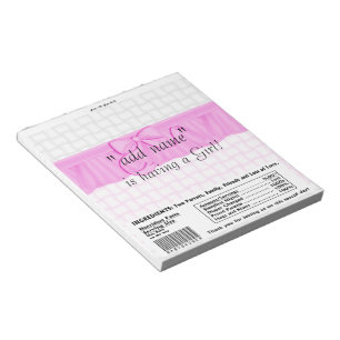 Packung Baby Shower Süßigkeiten Bar Hülle Party Fa Notizblock