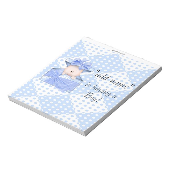 Packung Babydusche Bar Wrapper Gastgeschenk Notizblock (Rotiert)