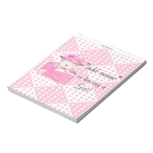 Packung Babydusche Bar Wrapper Gastgeschenk Notizblock (Rotiert)