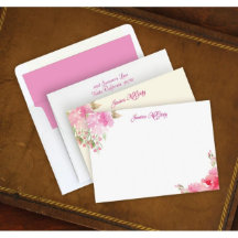 Packung mit 24 Hübschen Pink-Korrespondenzkarten