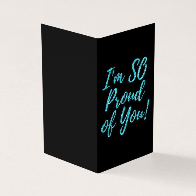 Packung mit 25 Blue So Proud Glitzer Abschluss (Vorderseite)