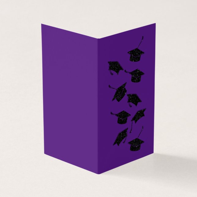 Packung mit 25 Glitzer Abschluss Cards (Vorderseite)