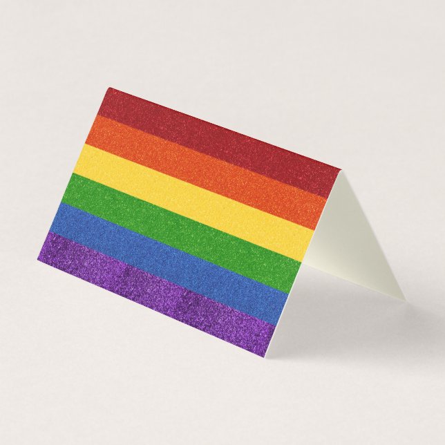 Packung mit 25 LGBT-Glitzer-Flag-Karte (Vorderseite)