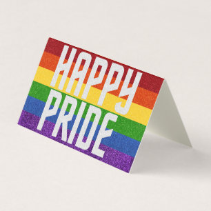 Packung mit 25 LGBT Glitzer Happy Pride Card