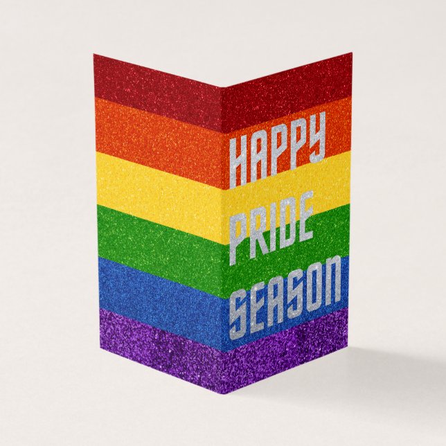 Packung mit 25 LGBT Glitzer Happy Pride Saison Car (Vorderseite)
