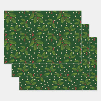 Packung mit 3 Stück Geschenkpapier Set