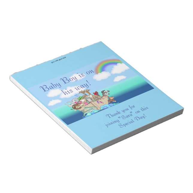 Packung mit 50 Noahs Ark Candy Bar Wrapper Gastges Notizblock (angewinkelt)