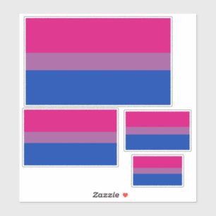 Packung mit Aufklebern für die Bisexuelle Flagge Aufkleber