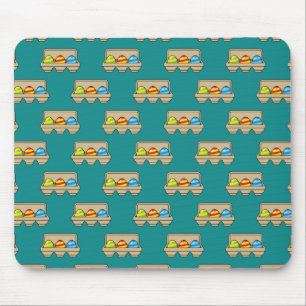 Packung mit bunten Ostereiern aus Cartoon Mousepad