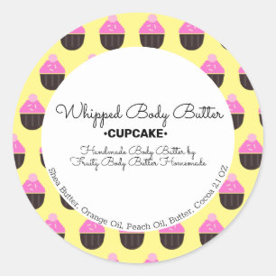 Packung mit dem Butterblass-Branding für Cupcake Runder Aufkleber