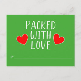 Packung mit Liebe Postkarte