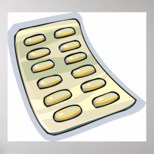 Packung Pillen Medikationspaket Poster