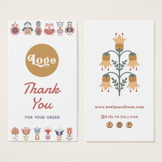 Packungsbeilage für volkstümliche Blume (Vorne & Hinten)