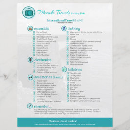 Packungsliste: International Travel (1 Erwachsene)