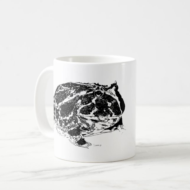 Pacman Tasse Schwarzweiss (Vorderseite Links)