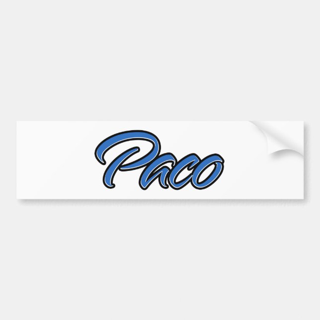 Paco Name blue Aufkleber Sticker Autoaufkleber (Vorne)