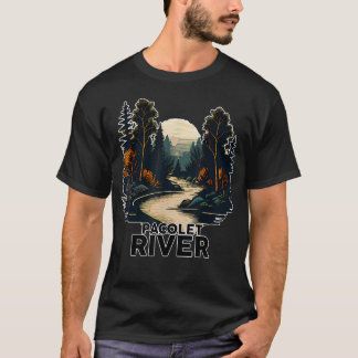 Pacolet-Fluss Retro-Minimalistischer Fluss T-Shirt