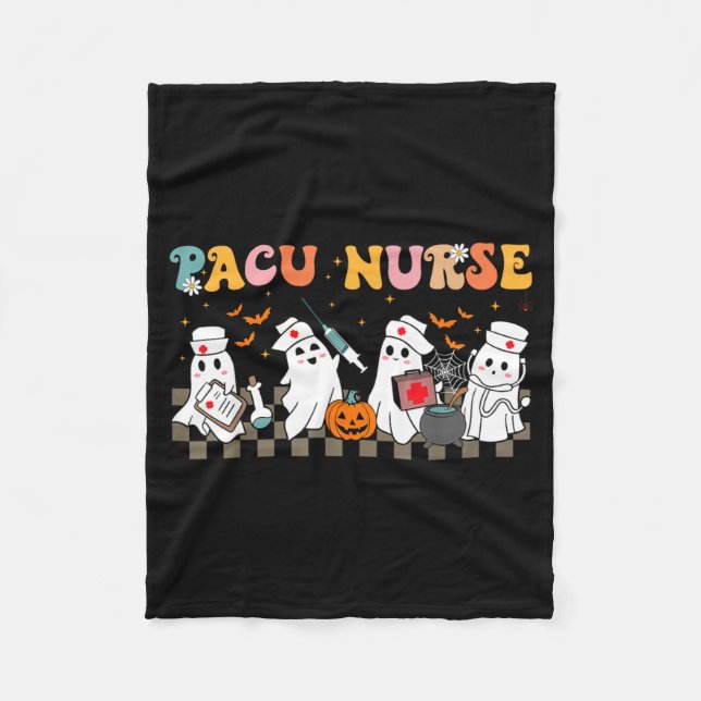 Pacu-Krankenschwester Gruseliger Geist Halloween N Fleecedecke (Vorderseite)