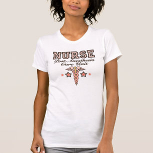 PACU Krankenschwester-Trägershirt-RosaCaduceus T-Shirt