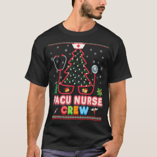 Pacu Nurse Crew Weihnachtsbaum Stethoscope Sweater T-Shirt