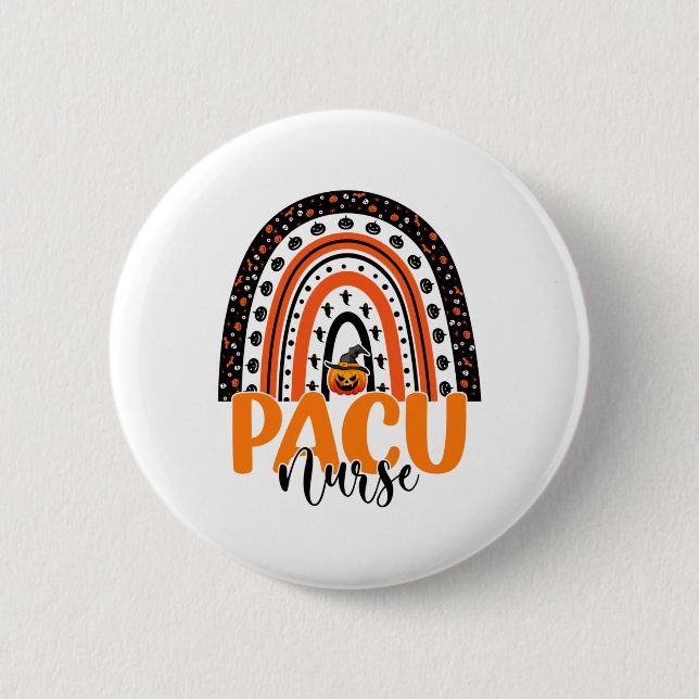 Pacu Nurse Rainbow Halloween Kostüm Pacu Nursing Button (Vorderseite)