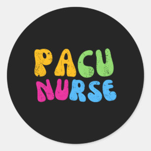 Pacu Nurse Work School Team Squad Runder Aufkleber