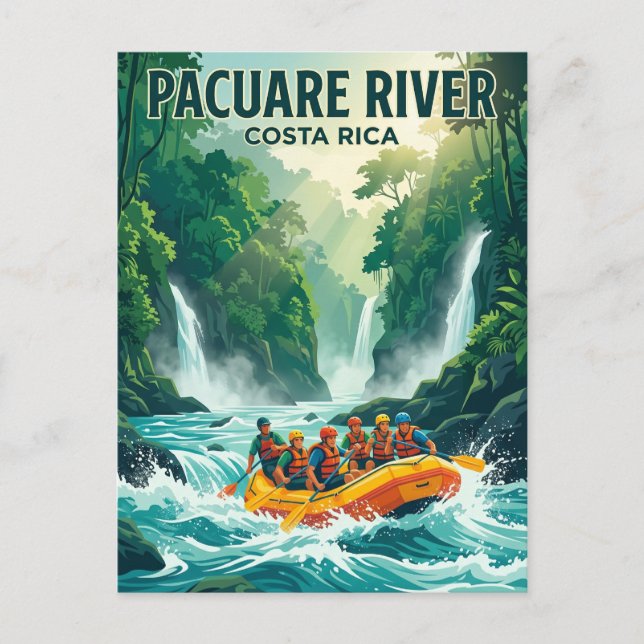 Pacuare Fluss Costa Rica Postkarte (Vorderseite)