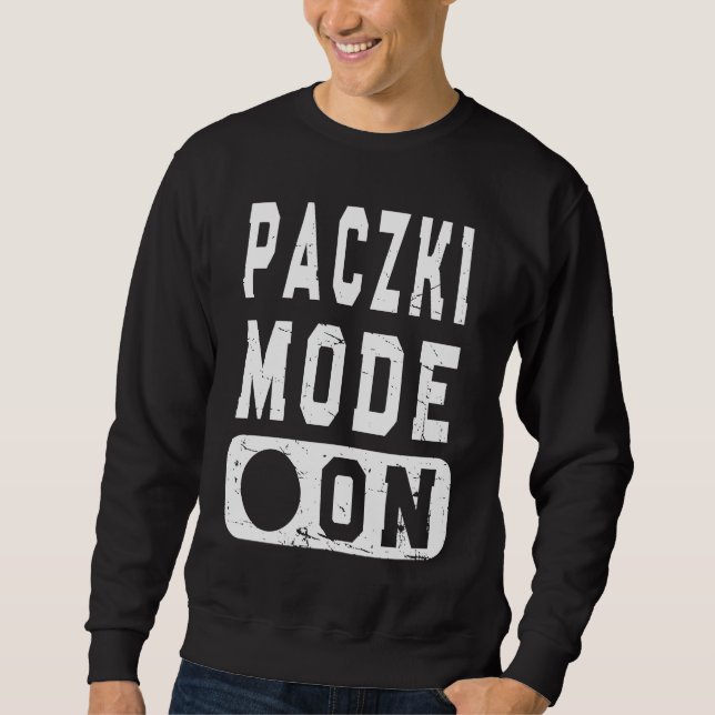 Paczki Mode On  Vintage Polish Tradition Paczki Sweatshirt (Vorderseite)